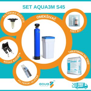 [SETS45] Omekšivač vode aqua3m S45, kompletni set