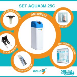 [SET25C] Omekšivač vode Aqua3m 25C, kompletni set